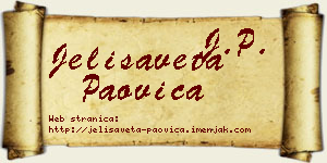 Jelisaveta Paovica vizit kartica